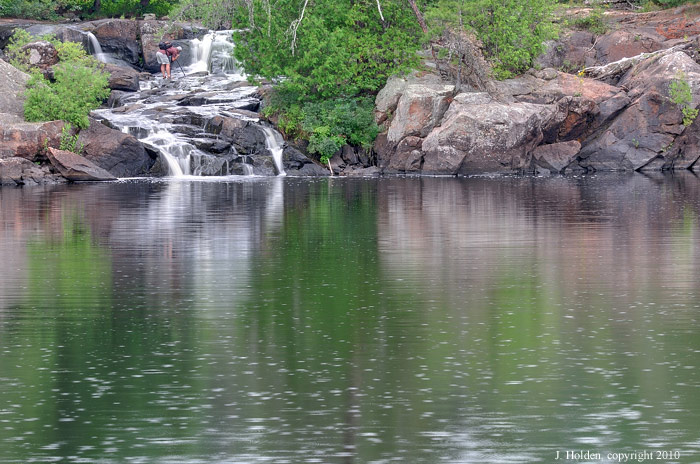 Carcajou Falls in the rain